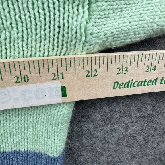 American Eagle Sweater Womens S Green Blue Colorblock Pullover Crew Knit - Picture 7 of 8